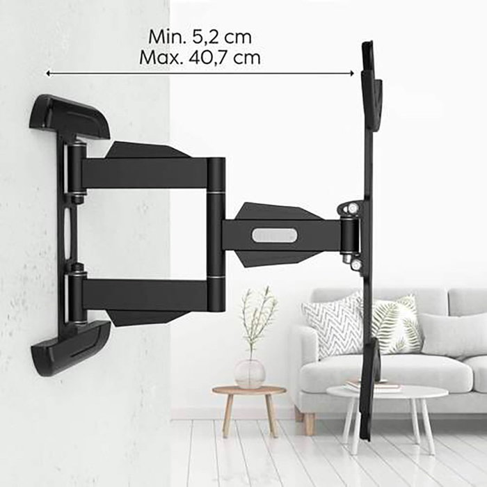 Hama Soporte de Pared Articulado para TV de 32 a 65 pulgadas, Negro