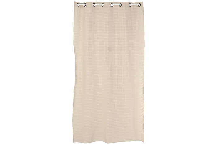 DKD Home Decor Cortina Boho Beige 260 x 140 cm (2 Unidades) de Algodón y Poliéster con 8 Anillas