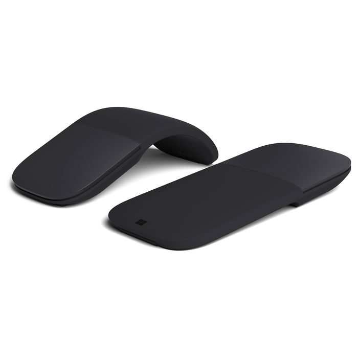 Microsoft Surface Arc Mouse, Ratón Inalámbrico Bluetooth, Ambidextro, 1800 DPI, Negro