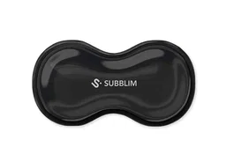 Subblim SUBMP-04E091 Reposamuñecas Ergo Crystal Flex, Ergonómico, Gel Refrigerante, Base Antideslizante, Negro