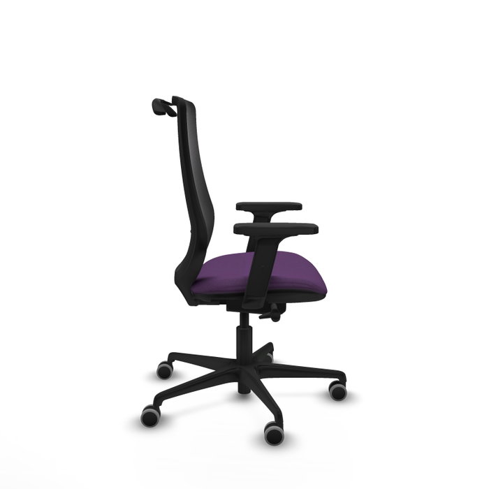 PIQUERAS Y CRESPO Silla de oficina Mardos con mecanismo Sincro/Traslack, Morado y Negro