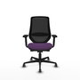 PIQUERAS Y CRESPO Silla de oficina Mardos con mecanismo Sincro/Traslack, Morado y Negro