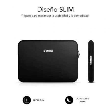 SUBBLIM Business Laptop Sleeve Neoprene V2 15,6" Black