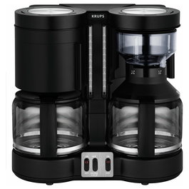 Krups KM8508 Duothek Plus - Cafetera de filtro, 1 litro, 10 tazas, 2200 W, antigoteo, apagado automático, color negro