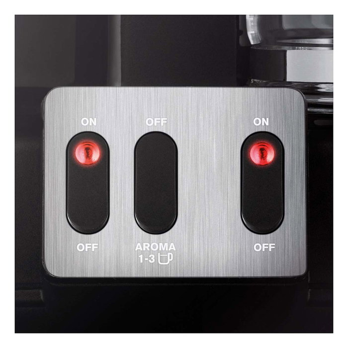 Krups KM8508 Duothek Plus - Cafetera de filtro, 1 litro, 10 tazas, 2200 W, antigoteo, apagado automático, color negro