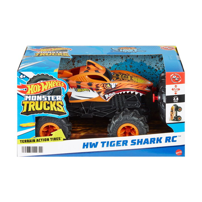Hot Wheels Monster Trucks Tiger Shark escala 1:24 Hot Wheels Monster Trucks Tiger Shark escala 1:24