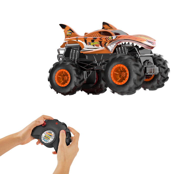Hot Wheels Monster Trucks Tiger Shark escala 1:24 Hot Wheels Monster Trucks Tiger Shark escala 1:24