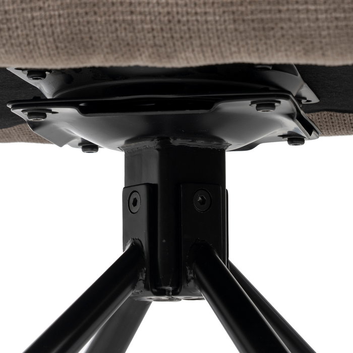 Silla Taupe Giratorio Tejido-Metal 62 X 65 X 82 cm (Set de 2)