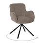 Silla Taupe Giratorio Tejido-Metal 62 X 65 X 82 cm (Set de 2)