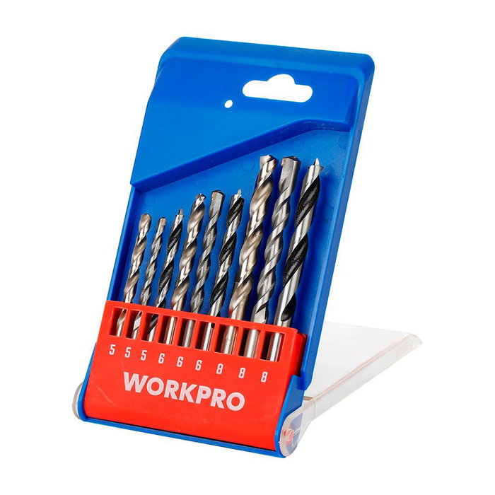 Workpro Juego de 9 Brocas Mixtas ø5,00 - ø8,00 mm Workpro Juego de 9 Brocas Mixtas ø5,00 - ø8,00 mm