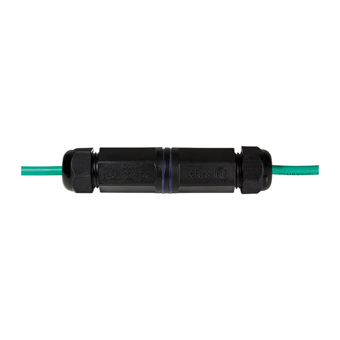 LogiLink NP0080 Conector de Empalme RJ-45 Negro IP67
