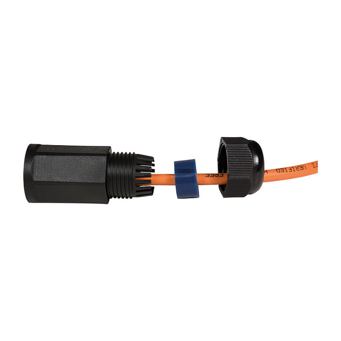 LogiLink NP0080 Conector de Empalme RJ-45 Negro IP67