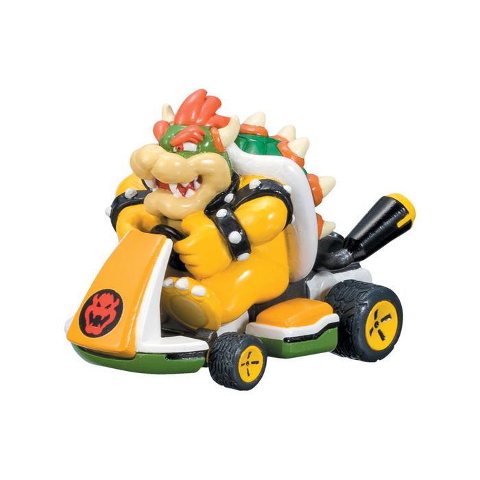 Nintendo Mario Kart Vehículo Retroceso con Mecanismo de Retroceso, Cápsula Sorpresa, Colección de Personajes, Juguete para Carreras, Referencia 30697936