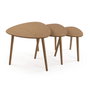 Versa Set de 3 Mesas Auxiliares Minimal 60x50 cm Madera MDF