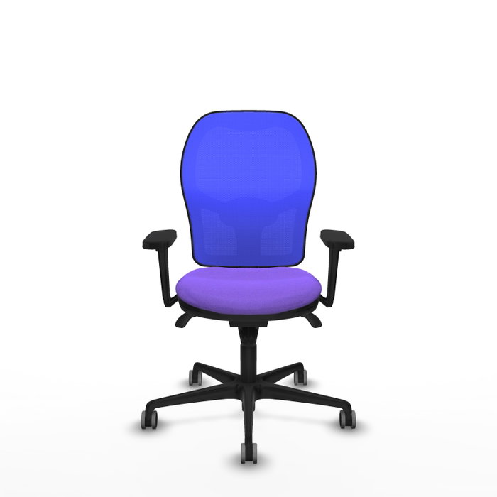 PIQUERAS Y CRESPO Silla de oficina Jorquera con mecanismo Sincro, Tela Lila y Malla Azul PIQUERAS Y CRESPO Silla de oficina Jorquera con mecanismo Sincro, Tela Lila y Malla Azul