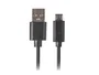 Lanberg CA-USBM-20CU-0030-BK Cable USB 2.0 tipo C a USB A 3 m, carga rápida, transferencia 480 Mbit/s, Negro