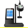 Yealink WH66 Auriculares UC DECT Supraaural Inalámbricos Monoaural con Base de Carga y Micrófono Boom para Oficina y Centro de Llamadas, Negro