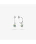 Radiant Pendientes Silver con Piedra Azul Rosetones