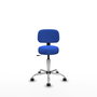PIQUERAS Y CRESPO Silla Llanos giratorio Bali azul con base cromada