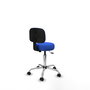 PIQUERAS Y CRESPO Silla Llanos giratorio Bali azul con base cromada
