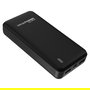 Realpower Powerbank PB-20000 SE 20000mAh Batería Externa con USB-C In/Out, 2 Puertos USB, Cargador Portátil, 5V/2.4A, Batería de Polímero de Litio, Negro