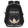 Karactermania Mochila Miércoles Run. Plus FAN Cute 44x34x21 cm Mochila de Gran Capacidad con 3 Compartimentos y Puerto USB