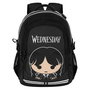 Karactermania Mochila Miércoles Run. Plus FAN Cute 44x34x21 cm Mochila de Gran Capacidad con 3 Compartimentos y Puerto USB