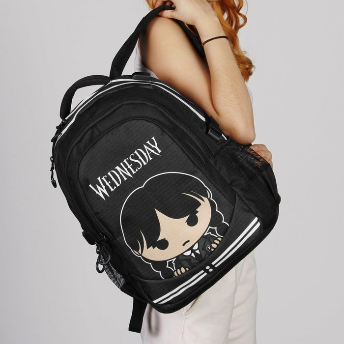 Karactermania Mochila Miércoles Run Plus Fan Cute Gris