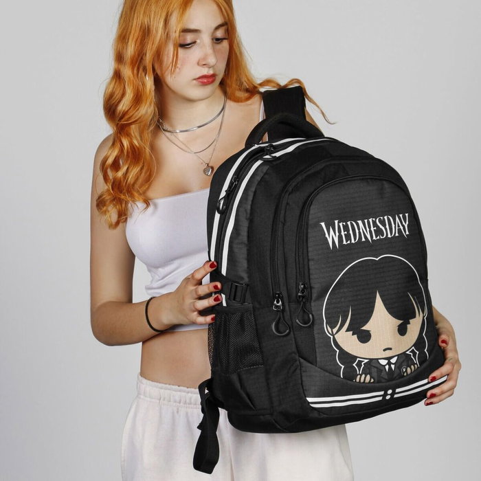 Karactermania Mochila Miércoles Run Plus Fan Cute Gris