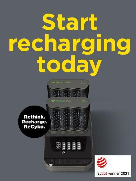 GP ReCyko Pro-Charger Dock incl. 2 x P461 Pro Charger + 8 AA Pro Photoflash Cargador de Baterías