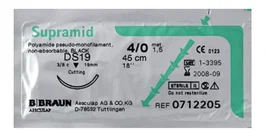 Braun Sutura Supramid Black HS26 75 cm 36Ud No Absorbible Poliamida