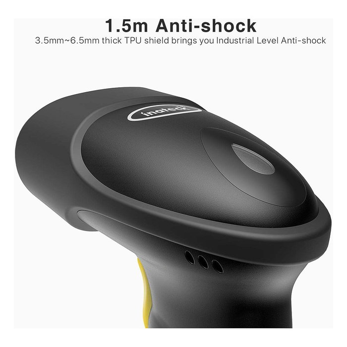 Inateck Lector de Códigos de Barras Portátil 1D/2D BCST-50, Negro, Bluetooth, Compatible con iOS, Android, Windows