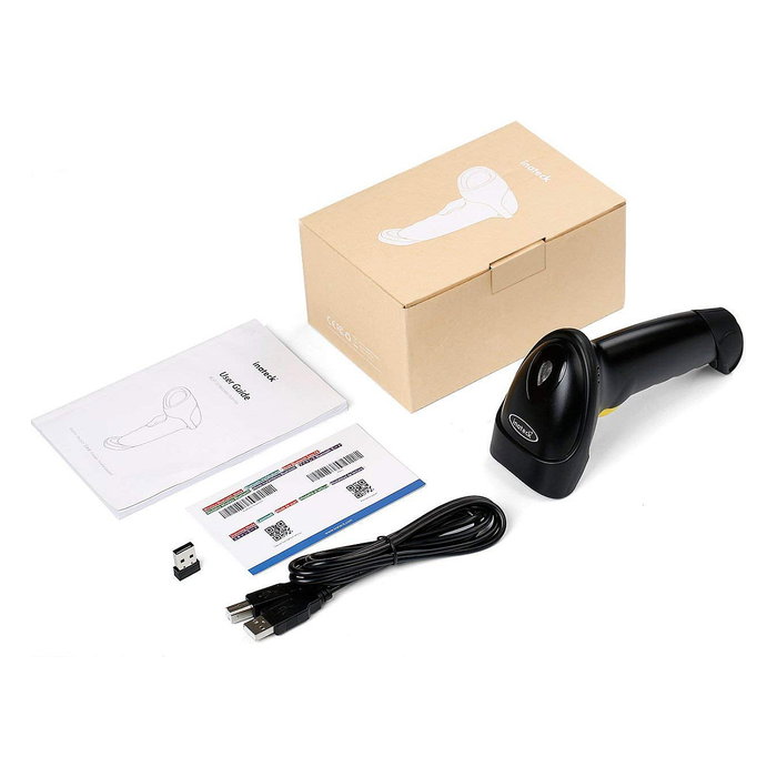 Inateck Lector de Códigos de Barras Portátil 1D/2D BCST-50, Negro, Bluetooth, Compatible con iOS, Android, Windows