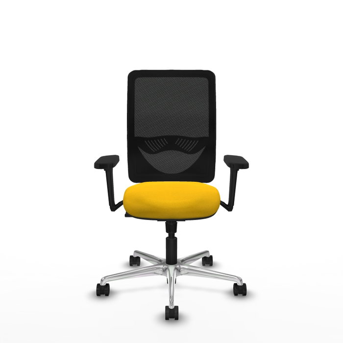PIQUERAS Y CRESPO Silla de oficina Zulema con Mecanismo Sincro, Amarillo y Negro