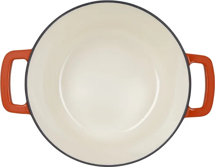 Fontestic Cacerola con tapa Hierro fundido esmaltado Ø24 cm 4,6 L Apta para inducción Resistente al óxido