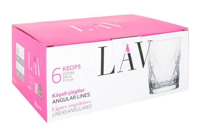 LAV Set de 6 Vasos Keops 345cc