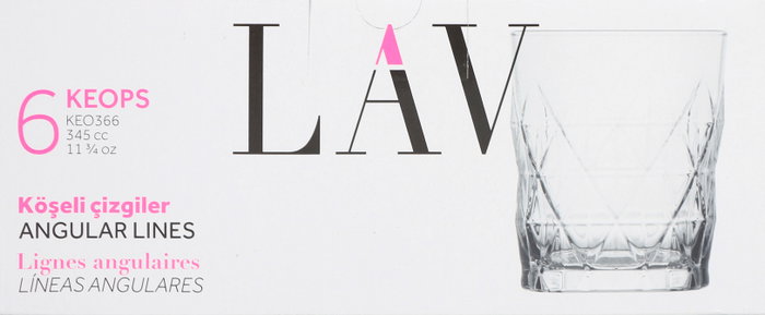 LAV Set de 6 Vasos Keops 345cc