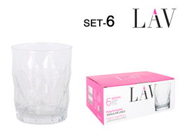 Lav Set 6 Vasos Keops 345 cc (8 Cajas)