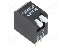 Aratas (Formerly Omron Components) DIP-SWITCH de 2 secciones, ON-OFF, THT