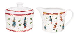 DKD Home Decor Set de 2 Azucareros de Porcelana Cascanueces Multicolor
