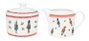 DKD Home Decor Set de 2 Azucareros de Porcelana Cascanueces Multicolor
