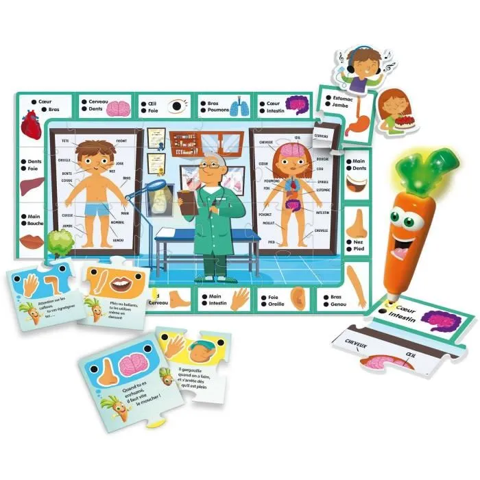 Lisciani Giochi 8008324093069 Carotina va al médico - Juego de aprendizaje para descubrir el cuerpo humano
