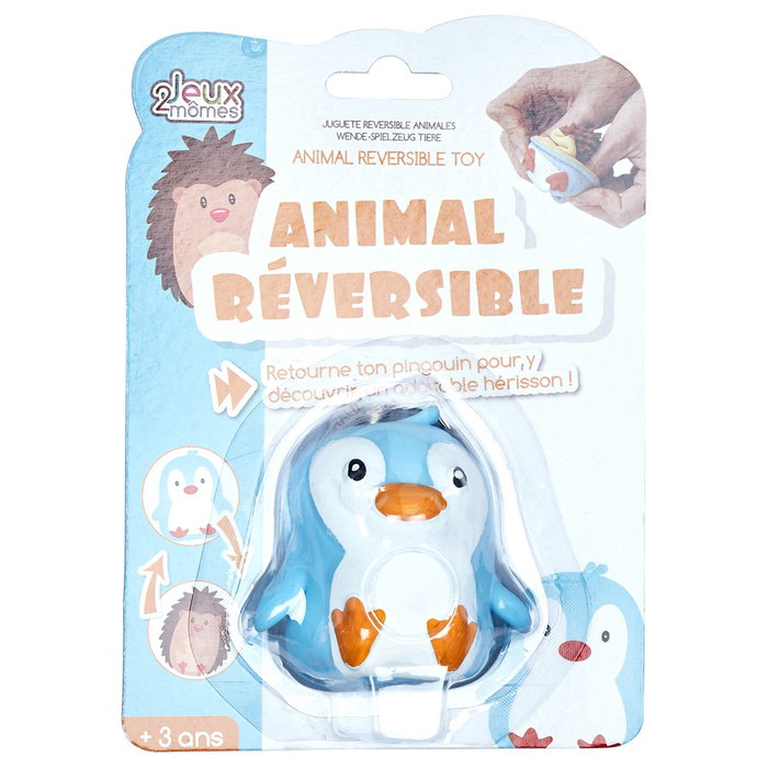 Jeux 2 momes Animal Reversible Peluche Interactivo para Niños +3 Años 7 cm