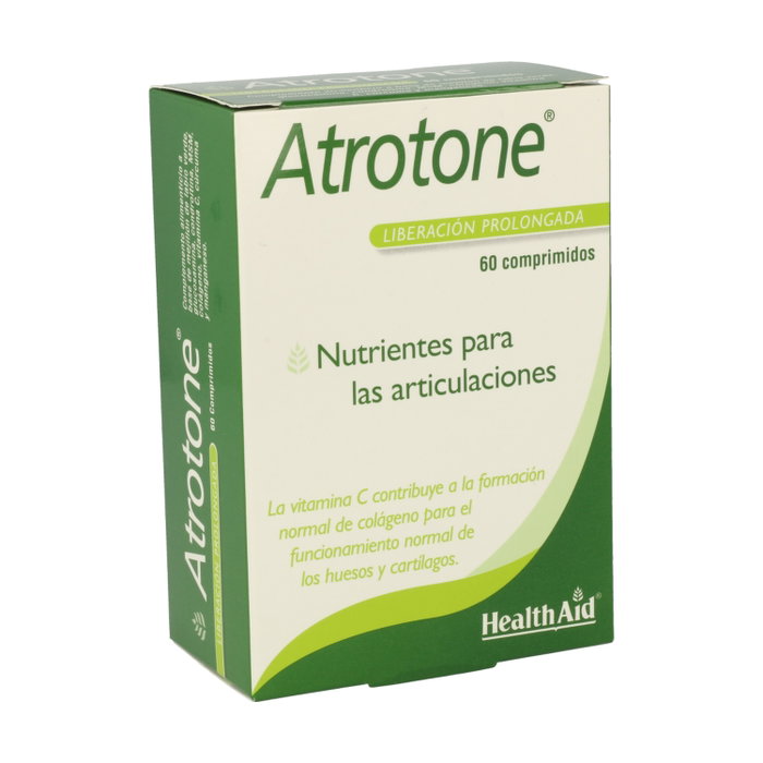 Health Aid Atrotone 60 tabletas - Glucosamina, Condroitina, Cúrcuma, MSM, Vitamina C, Manganeso y Colágeno Health Aid Atrotone 60 tabletas - Glucosamina, Condroitina, Cúrcuma, MSM, Vitamina C, Manganeso y Colágeno