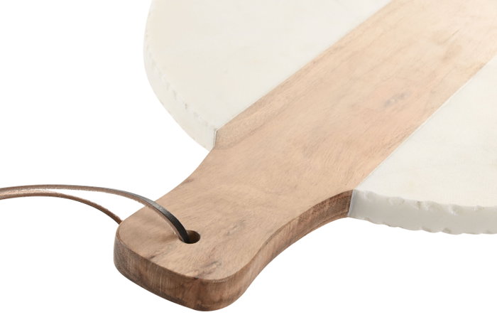 DKD Home Decor Tabla de Cortar Mármol y Acacia Blanco y Natural DKD Home Decor Tabla de Cortar Mármol y Acacia Blanco y Natural