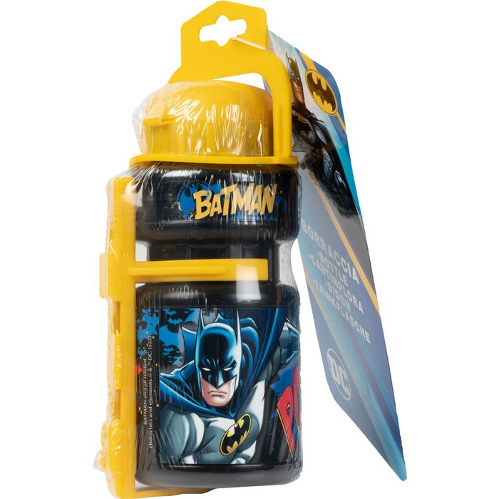 Licensing Botella de agua Batman 350 ml + Portabotellas para bicicleta de niño