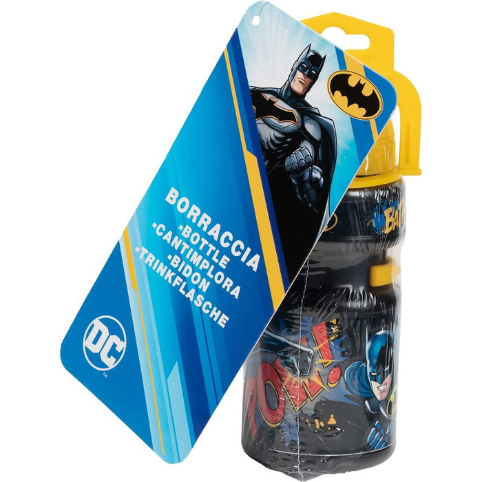 Licensing Botella de agua Batman 350 ml + Portabotellas para bicicleta de niño