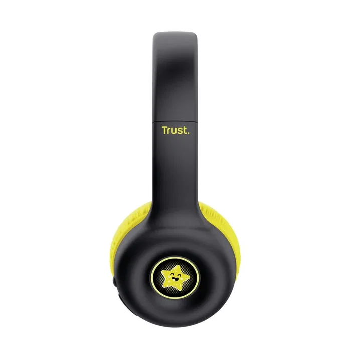 Trust Auriculares Inalámbricos Diadema Bluetooth para Niños Negro/Amarillo con Límite de Volumen - 25405