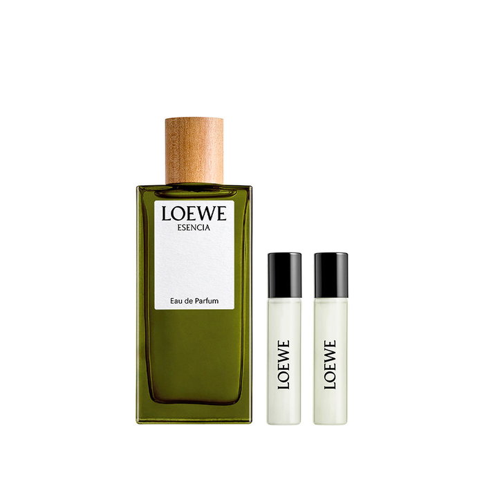 Loewe Esencia Eau de Parfum Masculino - Fragancia Amaderada Aromática - Cofre Regalo con 3 Unidades (100ml + 2x10ml) para Hombre