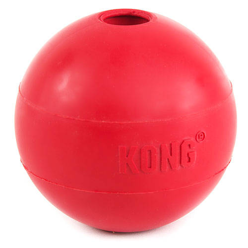 Kong Pelota KONG Ball Small para Perros, Caucho Natural Resistente y Flexible, Ideal para Jugar a Buscar y Recoger